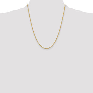 14K Yellow Gold Semi-Solid Rope Chain (Style BC202-22)