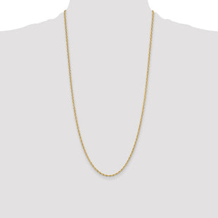 14K Yellow Gold Semi-Solid Rope Chain (Style BC202-26)