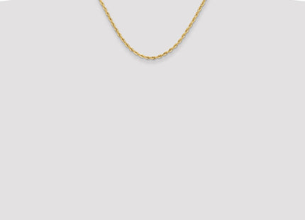 14K Yellow Gold Semi-Solid Rope Chain (Style BC203-18)