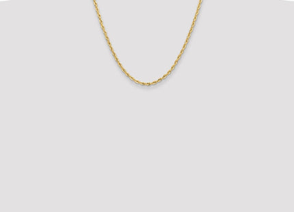 14K Yellow Gold Semi-Solid Rope Chain (Style BC203-20)