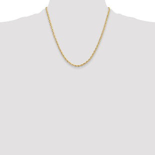14K Yellow Gold Semi-Solid Rope Chain (Style BC203-20)