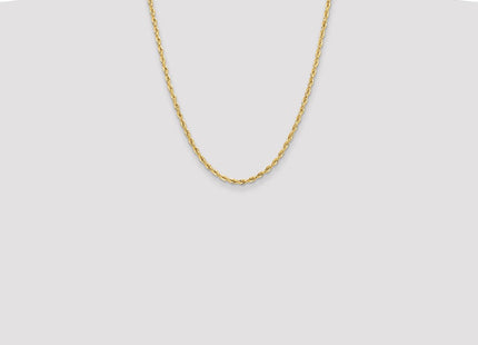 14K Yellow Gold Semi-Solid Rope Chain (Style BC203-22)