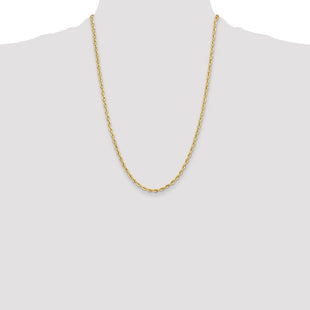 14K Yellow Gold Semi-Solid Rope Chain (Style BC203-24)