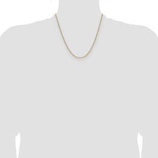 14k Semi-Solid Beveled Paperclip Chain (Style BC206-20)