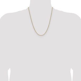 14k Semi-Solid Beveled Paperclip Chain (Style BC206-22)