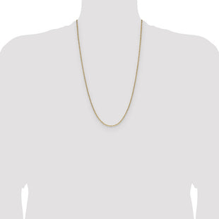 14k Semi-Solid Beveled Paperclip Chain (Style BC206-26)