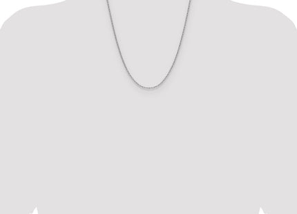 14k White Gold Semi-Solid Beveled Paperclip Chain (Style BC206W-22)