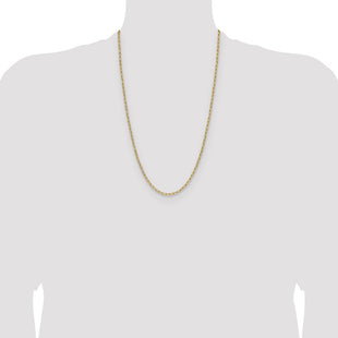 14k Semi-Solid Beveled Paperclip Chain (Style BC207-26)