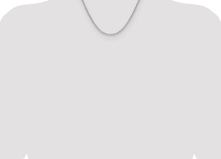 14k White Gold Semi-Solid Beveled Paperclip Chain (Style BC207W-18)
