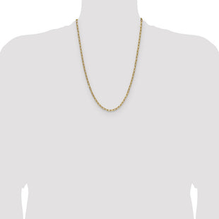 14k Semi-Solid Beveled Paperclip Chain (Style BC208-24)