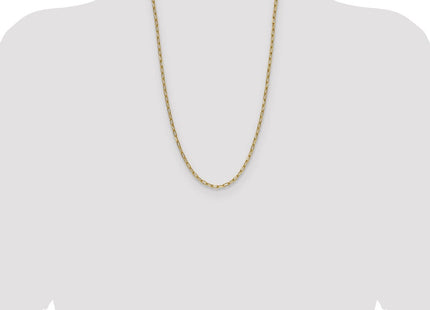14k Semi-Solid Beveled Paperclip Chain (Style BC208-26)
