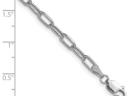 14k White Gold Semi-Solid Beveled Paperclip Chain (Style BC208W-8)