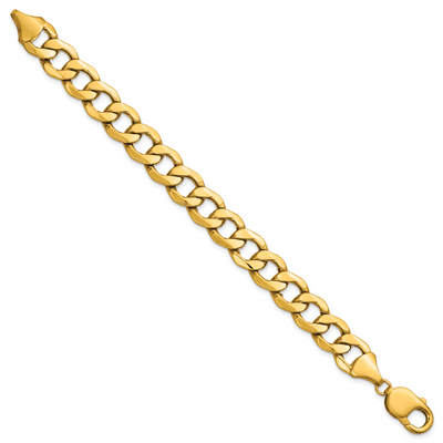 14K Semi-Solid Curb Chain, 7 x 11.3mm