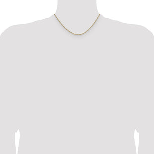 14k Semi-Solid Figaro Chain (Style BC210-16)