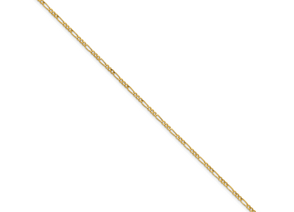 14k Semi-Solid Figaro Chain, 7 x 1.9mm