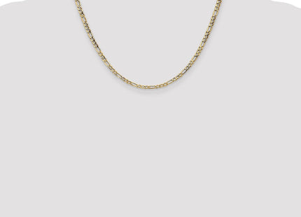 14K Semi-Solid Figaro with Lobster Clasp Chain (Style BC93-18)