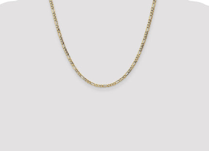 14K Semi-Solid Figaro with Lobster Clasp Chain (Style BC93-20)