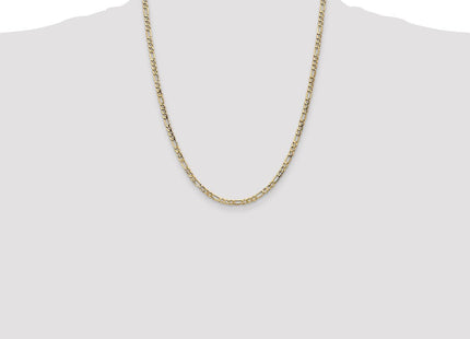 14K Semi-Solid Figaro with Lobster Clasp Chain (Style BC93-22)