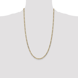14K Semi-Solid Figaro with Lobster Clasp Chain (Style BC93-26)