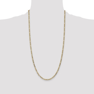 14K Semi-Solid Figaro with Lobster Clasp Chain (Style BC93-28)