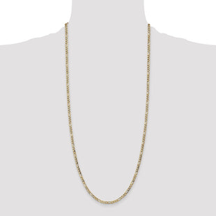 14K Semi-Solid Figaro with Lobster Clasp Chain (Style BC93-30)
