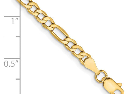 14K Semi-Solid Figaro with Lobster Clasp Bracelet (Style BC93-7)