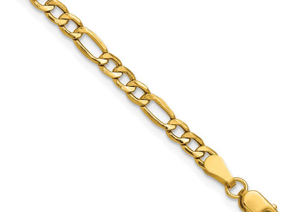 14K Semi-Solid Figaro with Lobster Clasp Bracelet (Style BC93-7)