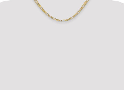 14K Semi-Solid Figaro with Lobster Clasp Chain (Style BC94-16)