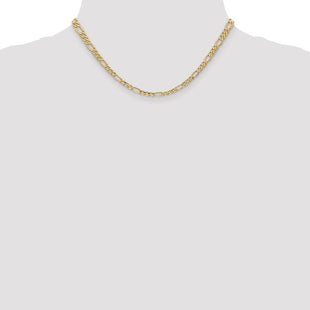 14K Semi-Solid Figaro with Lobster Clasp Chain (Style BC94-16)