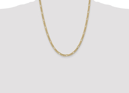 14K Semi-Solid Figaro with Lobster Clasp Chain (Style BC94-22)