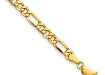 14K Semi-Solid Figaro with Lobster Clasp Bracelet (Style BC94-7)