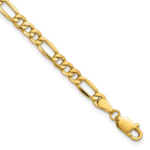 14K Semi-Solid Figaro with Lobster Clasp Bracelet (Style BC94-7)