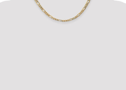 14K Semi-Solid Figaro with Lobster Clasp Chain (Style BC95-16)