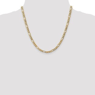 14K Semi-Solid Figaro with Lobster Clasp Chain (Style BC95-20)