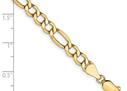 14K Semi-Solid Figaro with Lobster Clasp Bracelet (Style BC95-7)