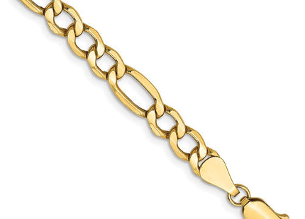 14K Semi-Solid Figaro with Lobster Clasp Bracelet (Style BC95-7)
