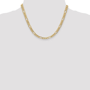 14K Semi-Solid Figaro with Lobster Clasp Chain (Style BC96-18)