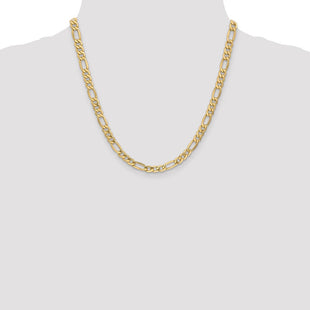 14K Semi-Solid Figaro with Lobster Clasp Chain (Style BC96-20)