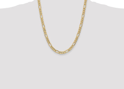 14K Semi-Solid Figaro with Lobster Clasp Chain (Style BC96-22)