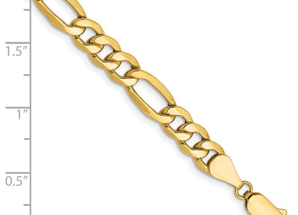 14K Semi-Solid Figaro with Lobster Clasp Bracelet (Style BC96-7)