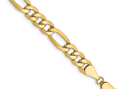 14K Semi-Solid Figaro with Lobster Clasp Bracelet (Style BC96-7)