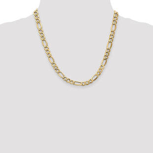 14K Semi-Solid Figaro with Lobster Clasp Chain (Style BC97-20)