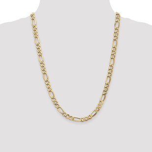 14K Semi-Solid Figaro with Lobster Clasp Chain (Style BC97-24)