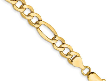 14K Semi-Solid Figaro with Lobster Clasp Bracelet (Style BC97-7)