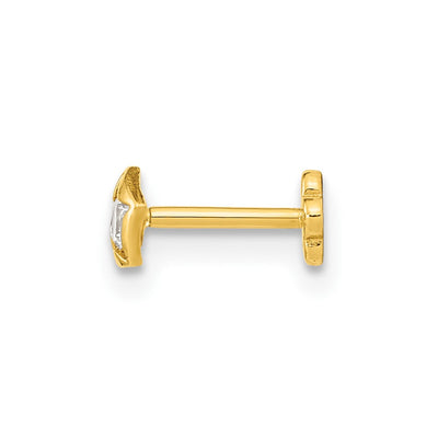 14K 18 Gauge CZ Star Cartilage Body Jewelry