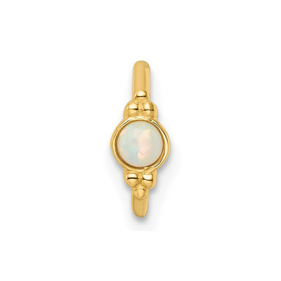 14K 18 Gauge Created Opal Cartilage Ring