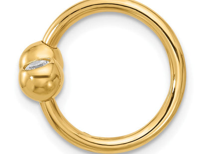 14K gold cubic zirconia ring, alternate view