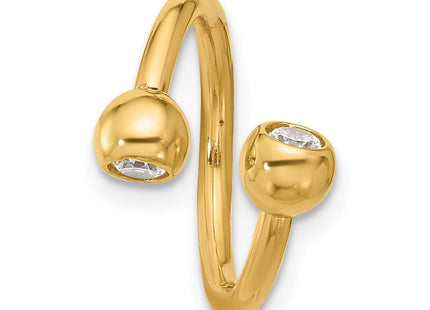 14K gold cubic zirconia ring