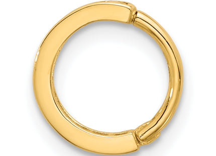 14k 18 Gauge Polished CZ Hinged Cartilage Ring