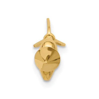 14K 14 Gauge Polished Arrow with Heart Industrial Body Jewelry